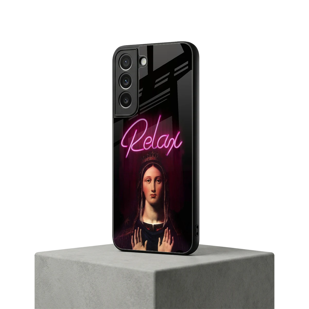 Relax samsung galaxy s22 mobile cover | shockproof glass phone case