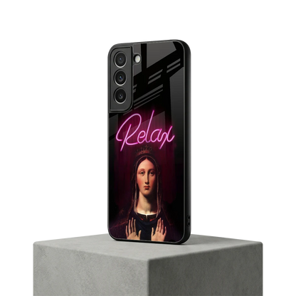 Relax samsung galaxy s22 mobile cover | shockproof glass phone case