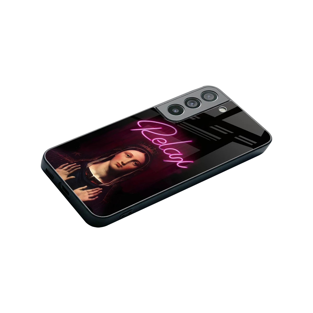 Relax stylish phone case for samsung galaxy s22 | glossy glass and slim fit