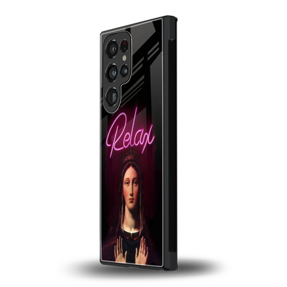 Relax samsung galaxy s23 ultra mobile cover | shockproof glass phone case