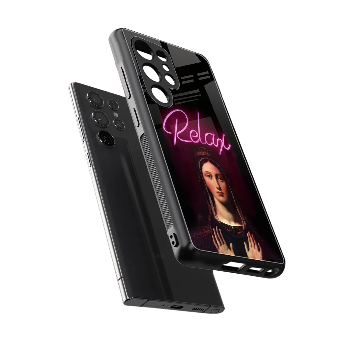 Relax sleek samsung galaxy s25 ultra cover with tempered glass back and TPU edges