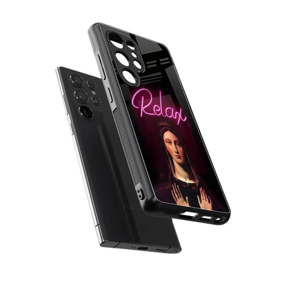 Relax sleek samsung galaxy s25 ultra cover with tempered glass back and TPU edges