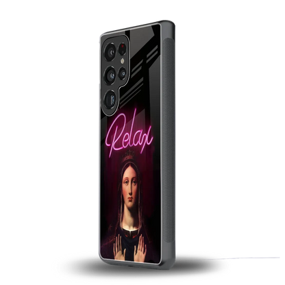Relax samsung galaxy s25 ultra mobile cover | shockproof glass phone case