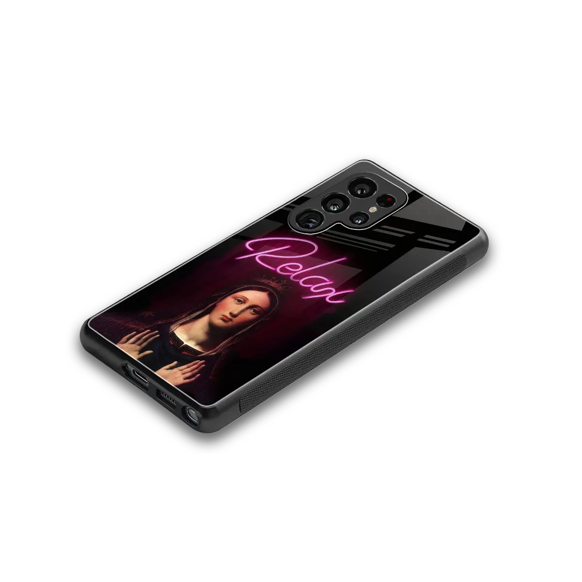 Relax stylish phone case for samsung galaxy s25 ultra | glossy glass and slim fit