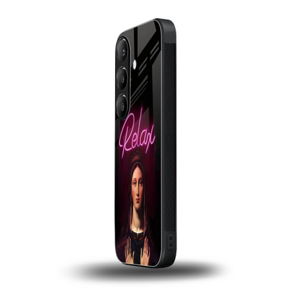 Relax samsung galaxy s24 mobile cover | shockproof glass phone case