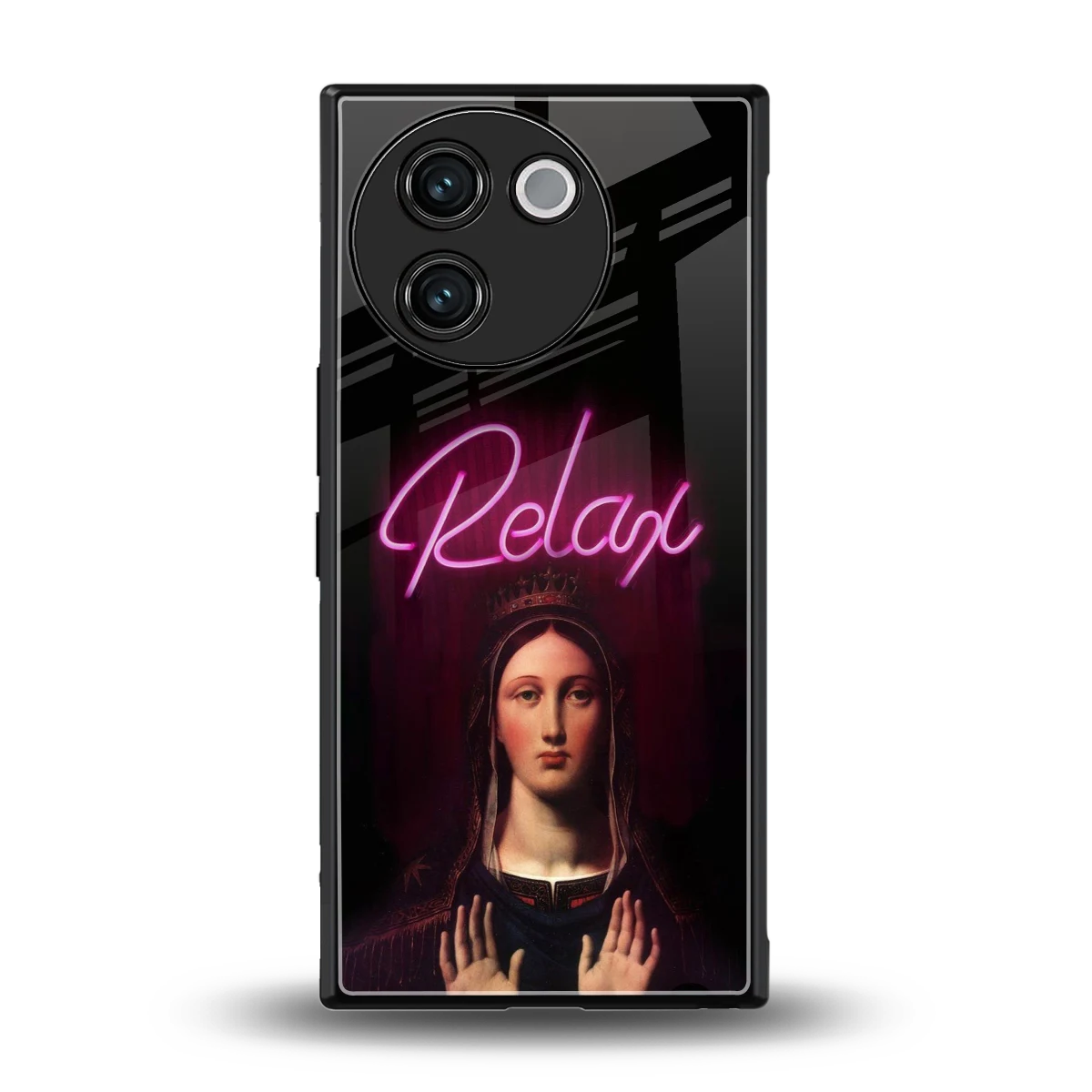 Relax back phone cover | glass case for vivo v30e