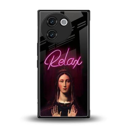 Relax back phone cover | glass case for vivo v30e