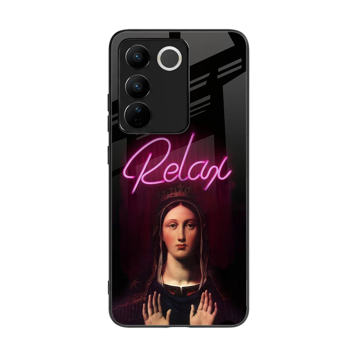 Relax back phone cover | glass case for vivo v27 5g