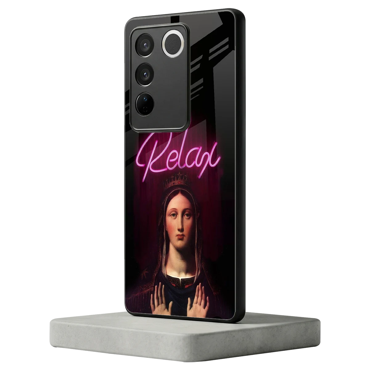 Relax vivo v27 5g mobile cover | shockproof glass phone case