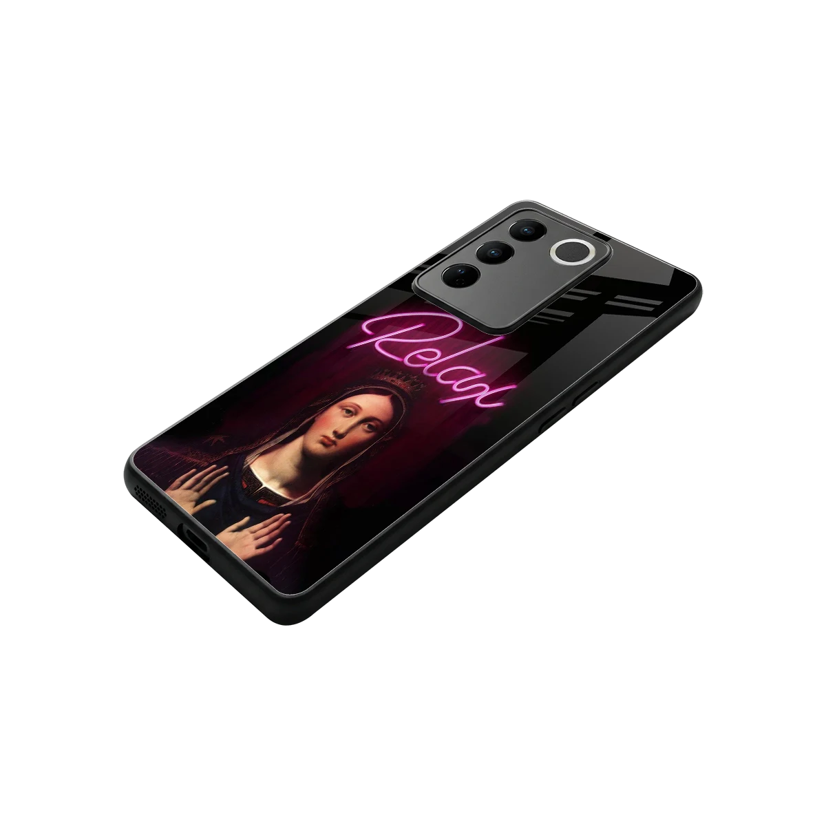 Relax stylish phone case for vivo v27 5g | glossy glass and slim fit