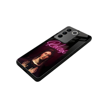 Relax stylish phone case for vivo v27 5g | glossy glass and slim fit
