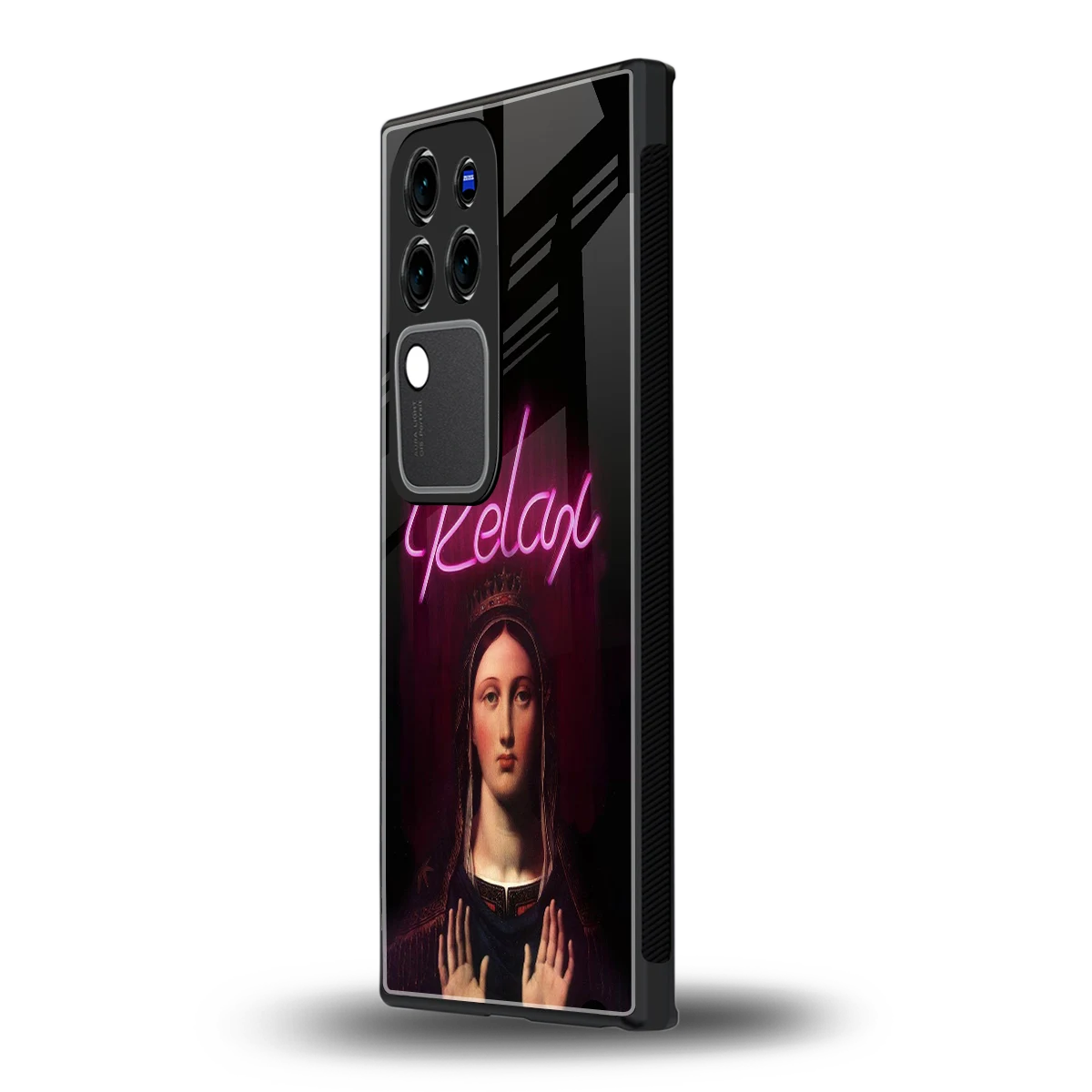 Relaxvivo v30 pro mobile cover | shockproof glass phone case