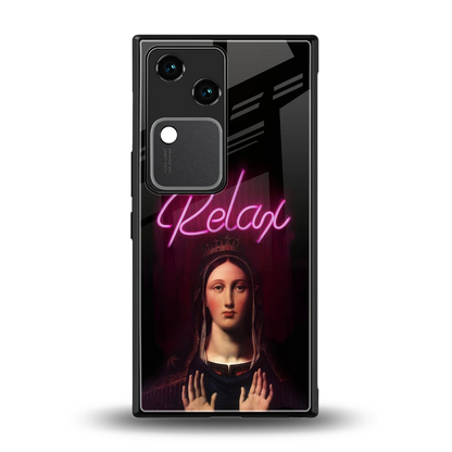 Relax back phone cover | glass case for vivo v30