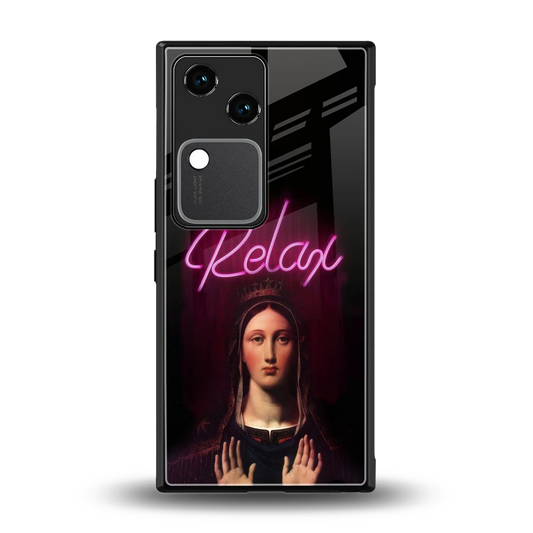 Relax back phone cover | glass case for vivo v30