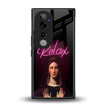 Relax back phone cover | glass case for vivo v40 pro