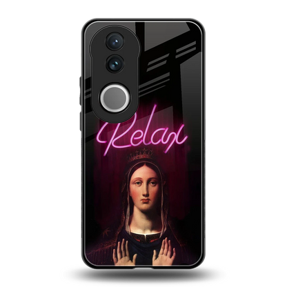 Relax back phone cover | glass case for vivo v50