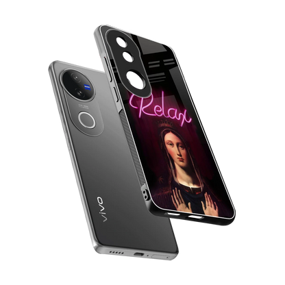 Relax sleek vivo v50 cover with tempered glass back and TPU edges