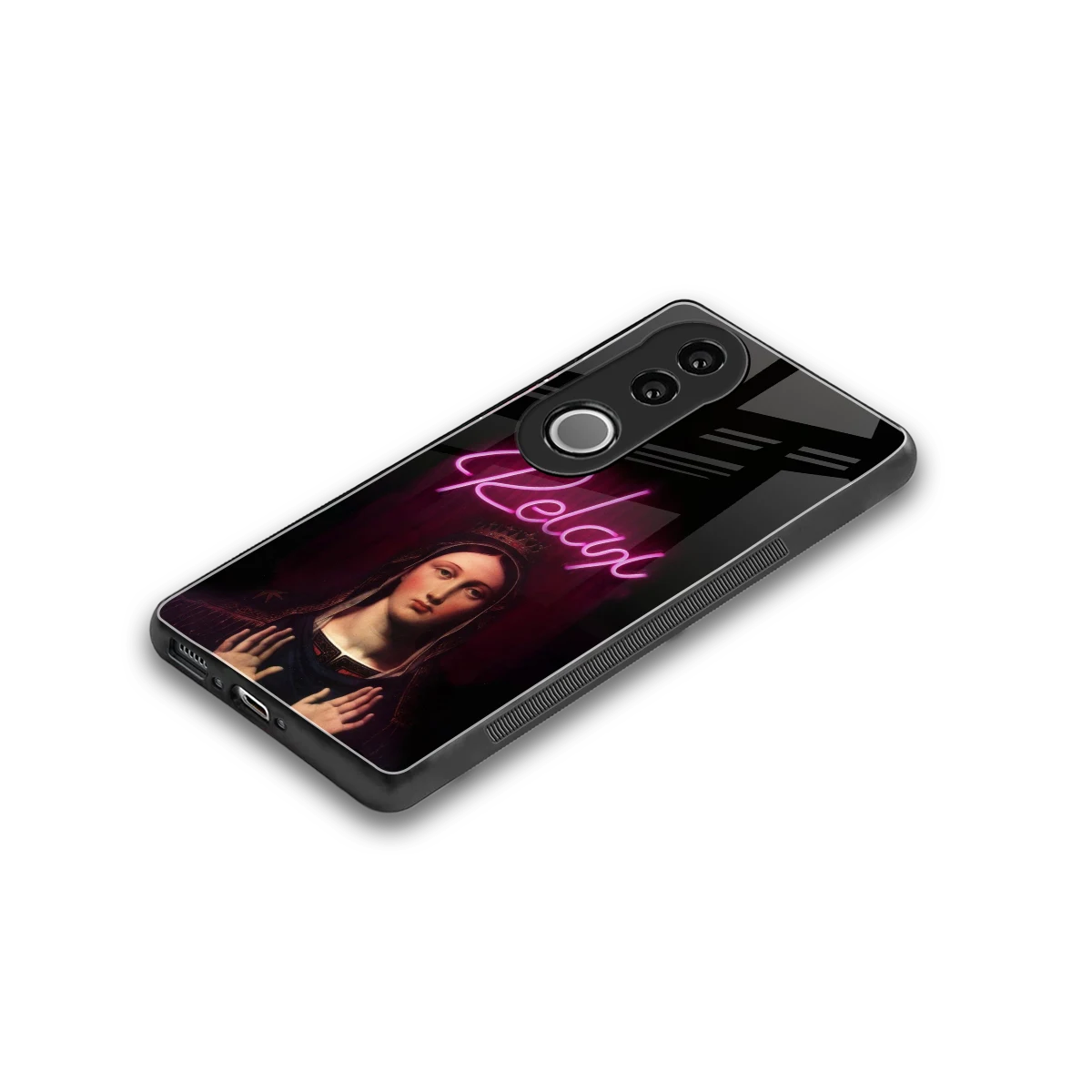 Relax stylish phone case for vivo v50 | glossy glass and slim fit