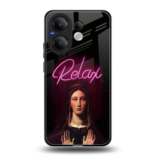 Relax back phone cover | glass case for vivo v60