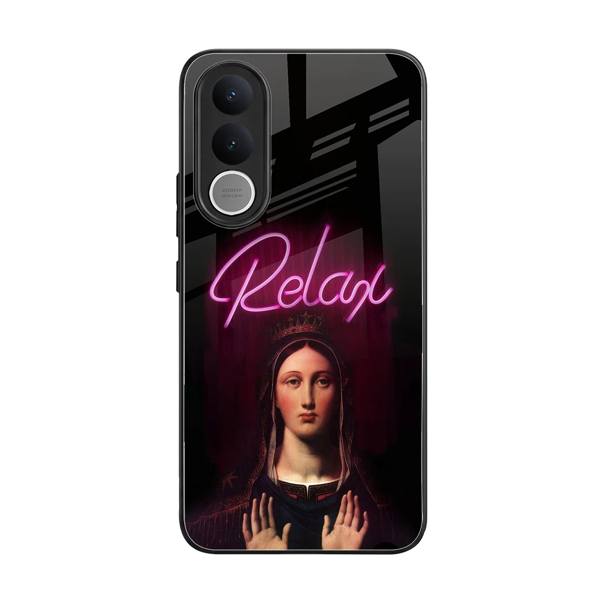 Relax back phone cover | glass case for vivo v70 fe