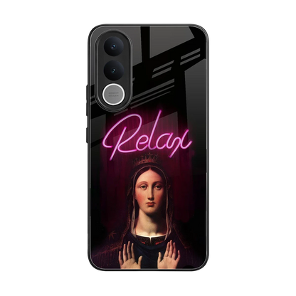 Relax back phone cover | glass case for vivo v70 fe