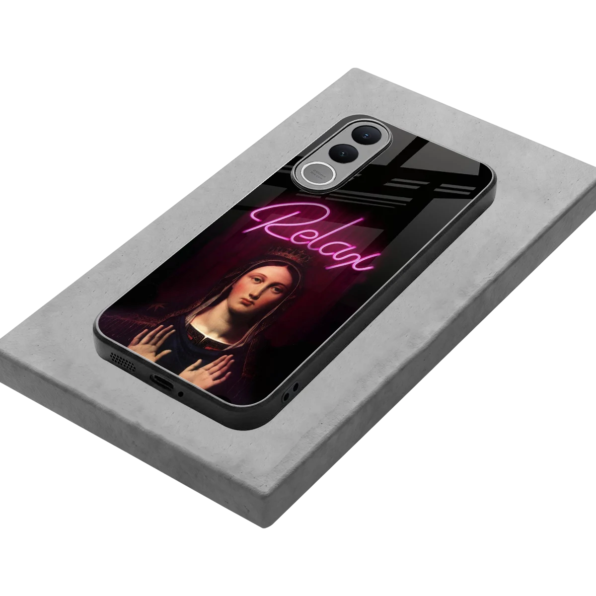 Relax stylish phone case for vivo v70 fe | glossy glass and slim fit