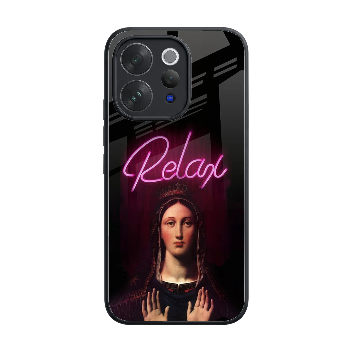 Relax back phone cover | glass case for vivo v70 elite