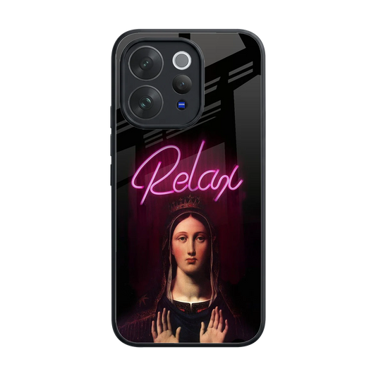 Relax back phone cover | glass case for vivo v70 elite