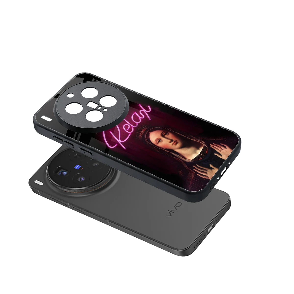 Relax sleek vivo x300 pro cover with tempered glass back and TPU edges