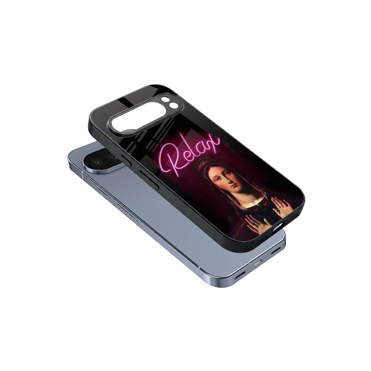 Relax sleek google pixel 10 pro cover with tempered glass back and TPU edges