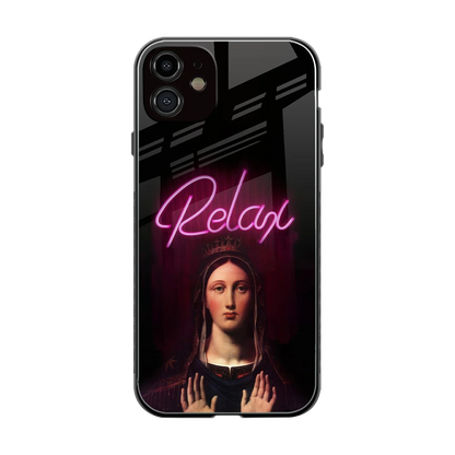 Relax back phone cover | glass case for iphone 12