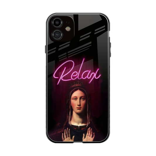 Relax back phone cover | glass case for iphone 12