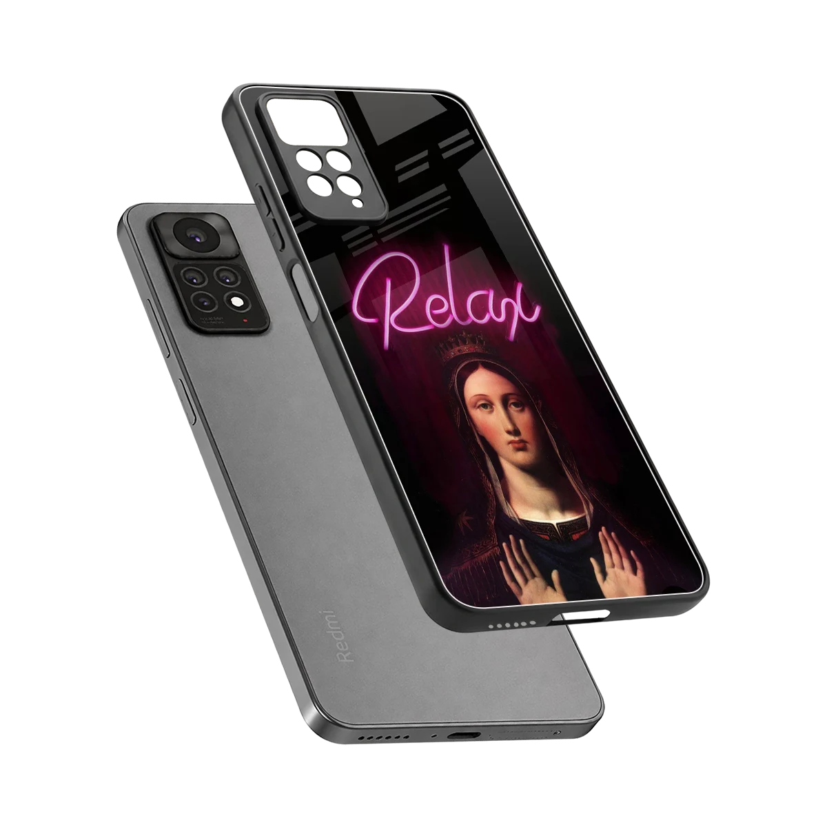 Relax sleek redmi note 11 pro cover with tempered glass back and TPU edges