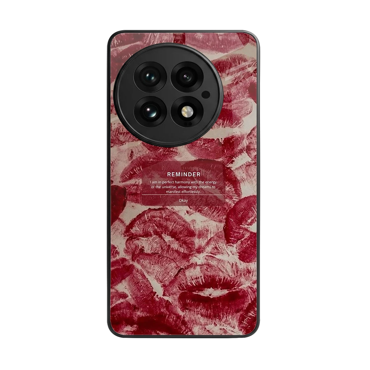 Reminder back phone cover | glass case for oneplus 13
