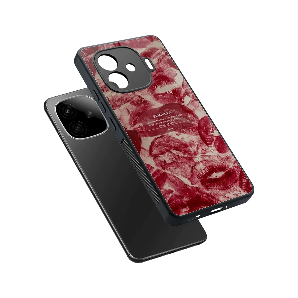 Reminder sleek iqoo neo 10r 5g cover with tempered glass back and TPU edges