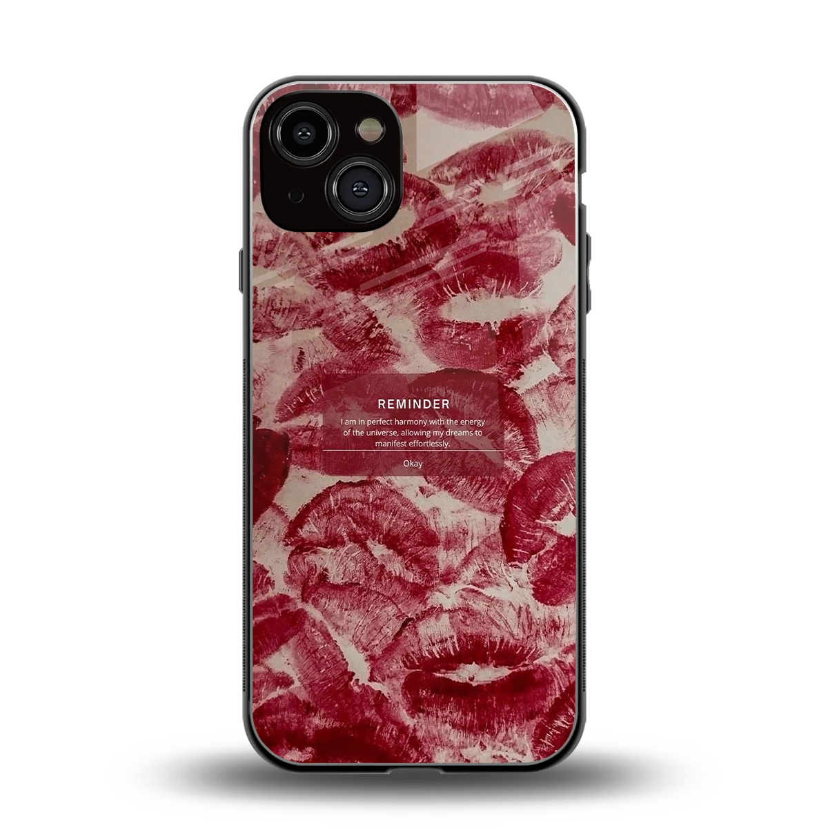 Reminder back phone cover | glass case for iphone 13