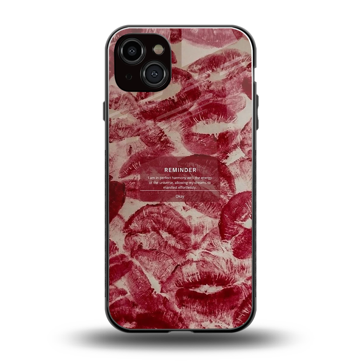 Reminder back phone cover | glass case for iphone 14 plus