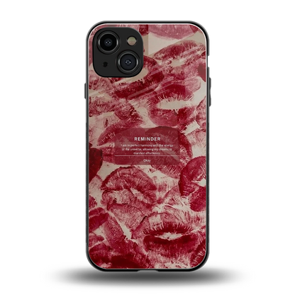 Reminder back phone cover | glass case for iphone 15