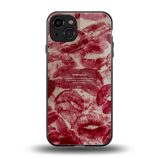 Reminder back phone cover | glass case for iphone 15