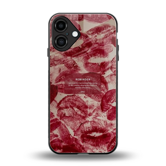 Reminder back phone cover | glass case for iphone 16 plus