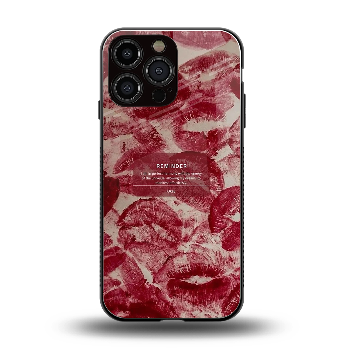 Reminder back phone cover | glass case for iphone 16 pro max