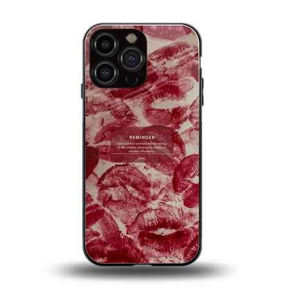 Reminder back phone cover | glass case for iphone 16 pro max