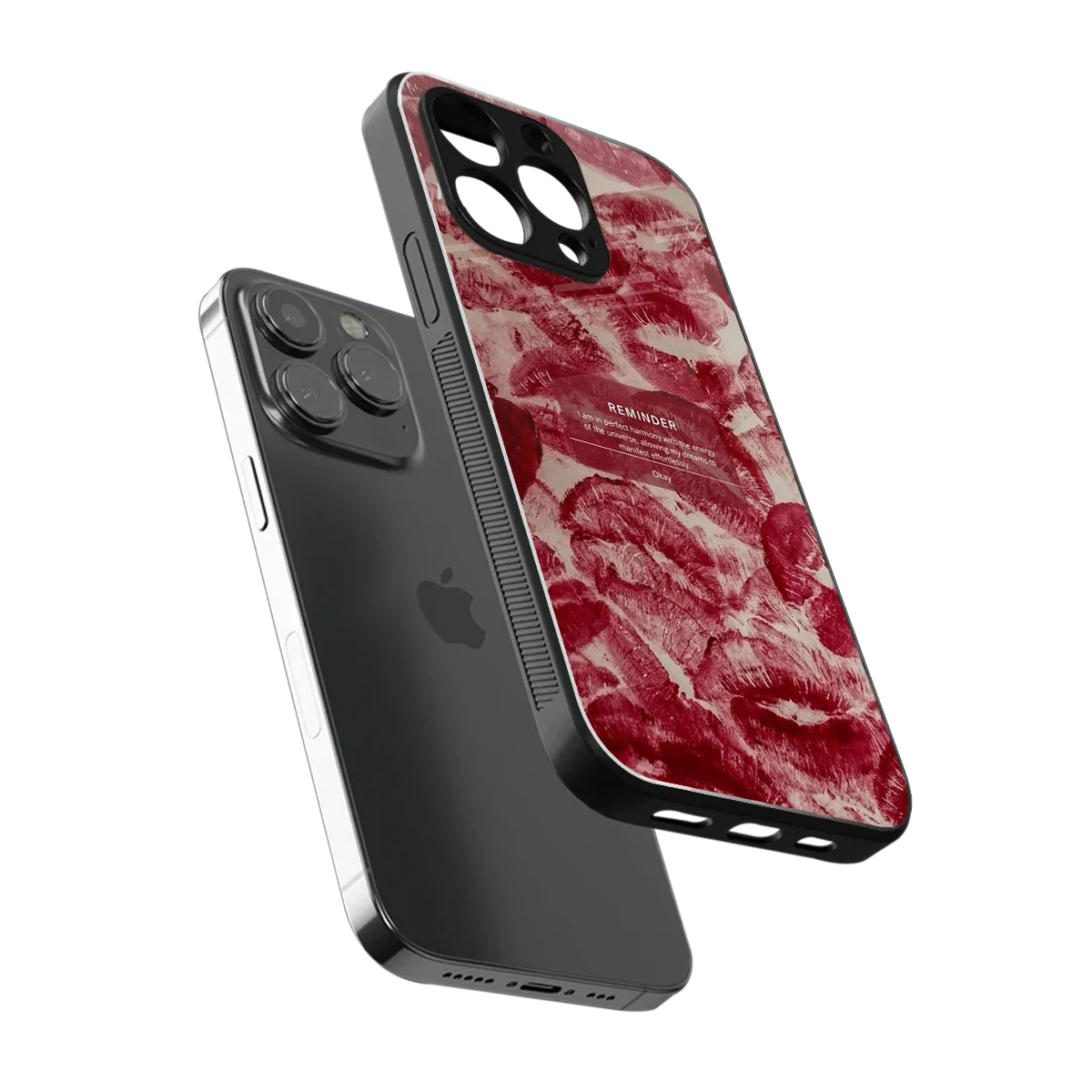 Reminder sleek iphone 16 pro max cover with tempered glass back and TPU edges