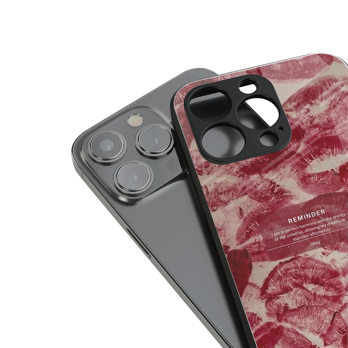 Reminder stylish phone case for iPhone 16 | glossy glass and slim fit