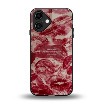 Reminder back phone cover | glass case for iphone 16