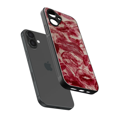 Reminder sleek iPhone 16 cover with tempered glass back and TPU edges