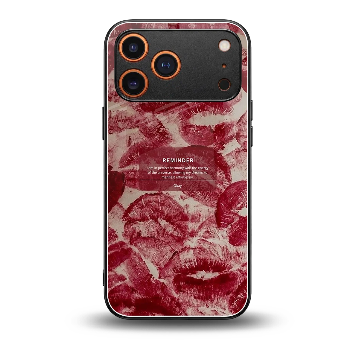 Reminder back phone cover | glass case for iphone 17 pro