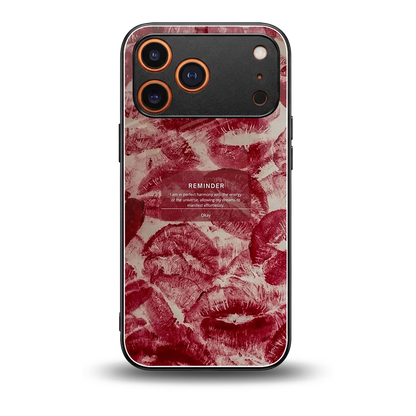 Reminder back phone cover | glass case for iphone 17 pro