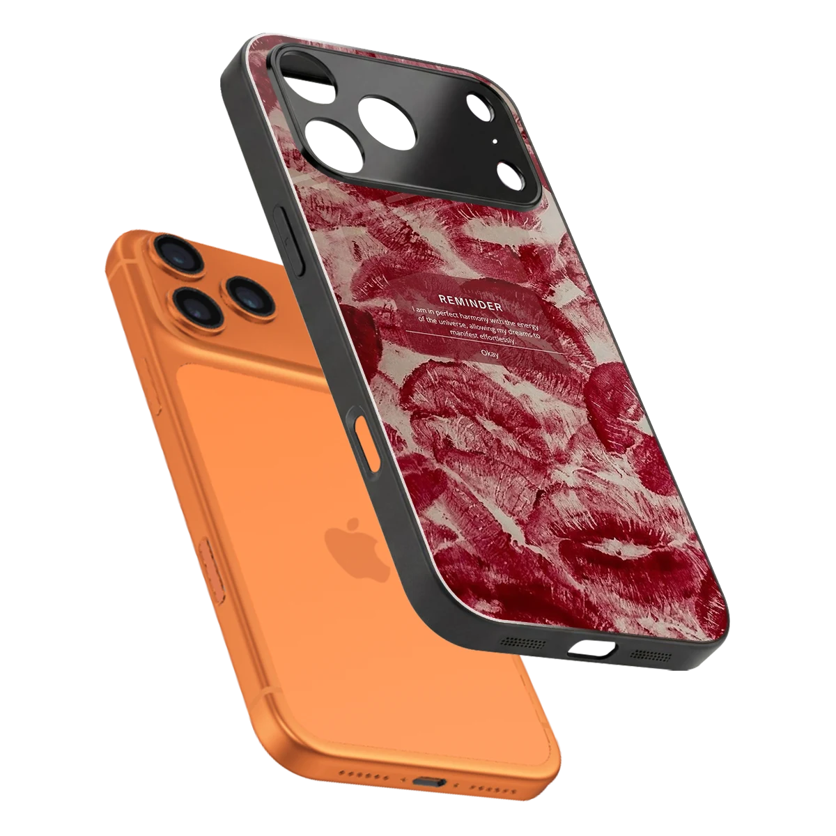 Reminder sleek iphone 17 pro cover with tempered glass back and TPU edges