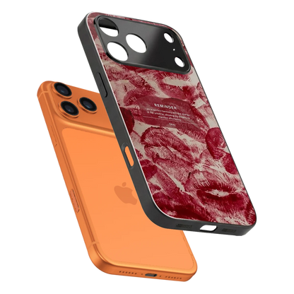 Reminder sleek iphone 17 pro cover with tempered glass back and TPU edges